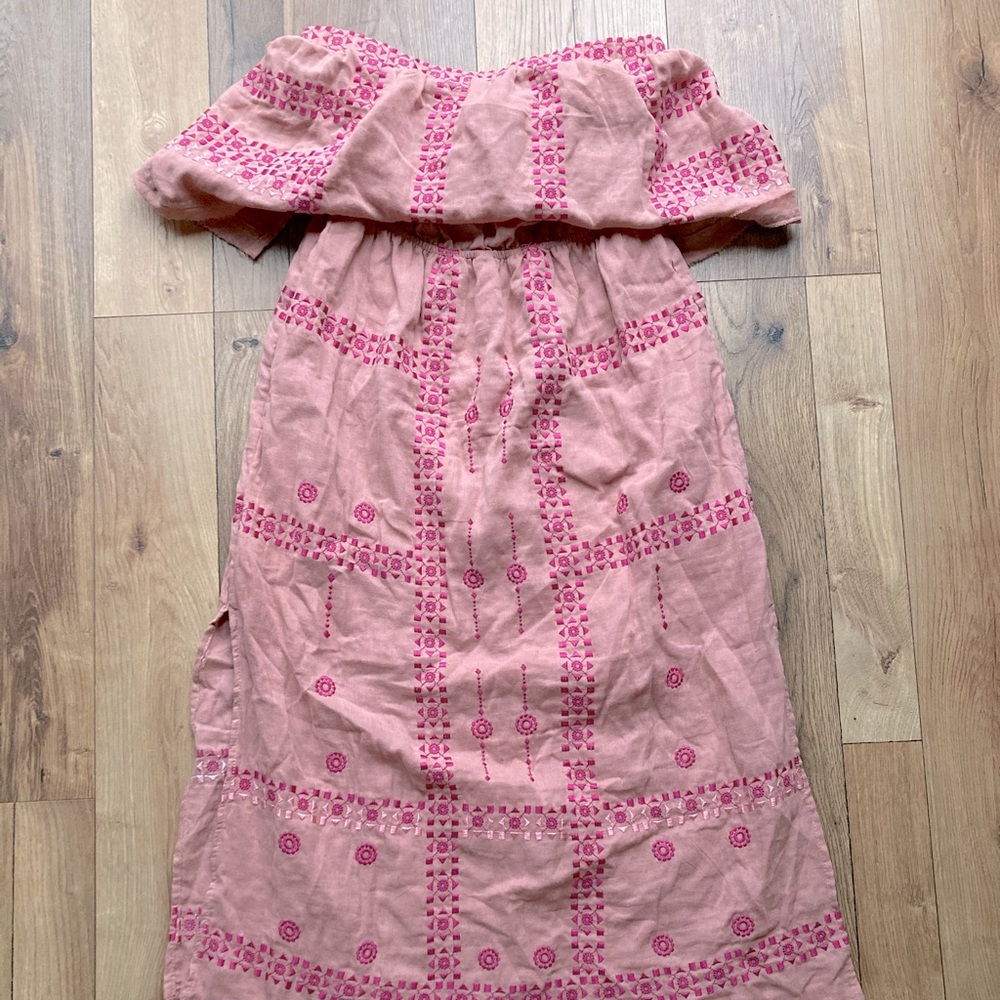 Boho Embroidered midi dress